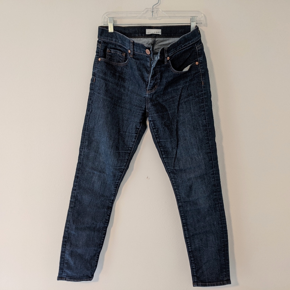 LOFT Dark Wash Modern Skinny Jeans